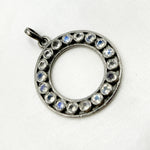 Load image into Gallery viewer, DSP040. Sterling Silver Round Pendant with Gemstone
