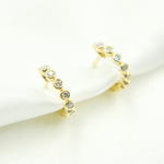 Load image into Gallery viewer, Shop 14k Solid Gold Diamond Hoop Earrings
