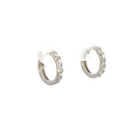 Load image into Gallery viewer, Gold Diamond Hoop Earrings
