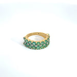 Load image into Gallery viewer, 14k Solid Gold Emerald and Diamond Ring.