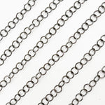 Load image into Gallery viewer, V266BR. Black Rhodium Sterling Silver Cable Chain