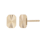 Load image into Gallery viewer, 14K Solid Gold Rectangle Earrings