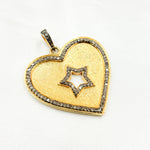 Load image into Gallery viewer, Diamond Sterling Silver Heart and Star Pendant