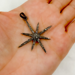 Load image into Gallery viewer, Diamond Sterling Silver Star Pendant
