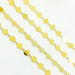 Load image into Gallery viewer, Gold Plated 925 Sterling Silver Flat Disc Chain. V65GP
