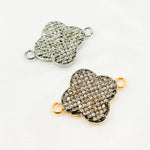 Load image into Gallery viewer, Diamond Sterling Silver Flower Connector
