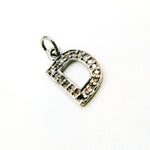 Load image into Gallery viewer, DC538. Diamond Sterling Silver Letter "D" Charm