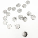 Load image into Gallery viewer, 8MM Black Rhodium Sterling Silver Brushed Round Flat Disc Connector