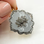 Load image into Gallery viewer, Buy Diamond Sterling Silver Flower Enamel Pendant