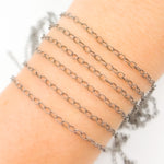 Load image into Gallery viewer, 415OX. Oxidized Hammered Cable Chain
