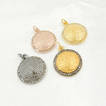 Load image into Gallery viewer, DC931. Diamond Sterling Silver Round Pendant