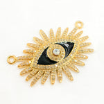 Load image into Gallery viewer, Shop Diamond Sterling Silver Eye Enamel Pendant with Gemstone