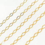 Load image into Gallery viewer, 1370FGF. 14K Yellow Gold Filled Flat Diamond and Round Link Chain