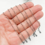 Load image into Gallery viewer, Black Rhodium Sterling Silver Smooth Long and Short Link Chains