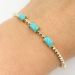 Load image into Gallery viewer, CB96494. 14K Solid Gold Gemstone Bangle