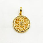 Load image into Gallery viewer, DP395. Diamond Sterling Silver Round Fancy Pendant