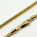 Load image into Gallery viewer,  14k Solid Yellow Gold Wheat Chain
