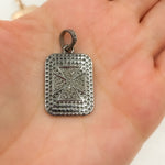 Load image into Gallery viewer, DP024. Diamond Sterling Silver Rectangle Cross Pendant