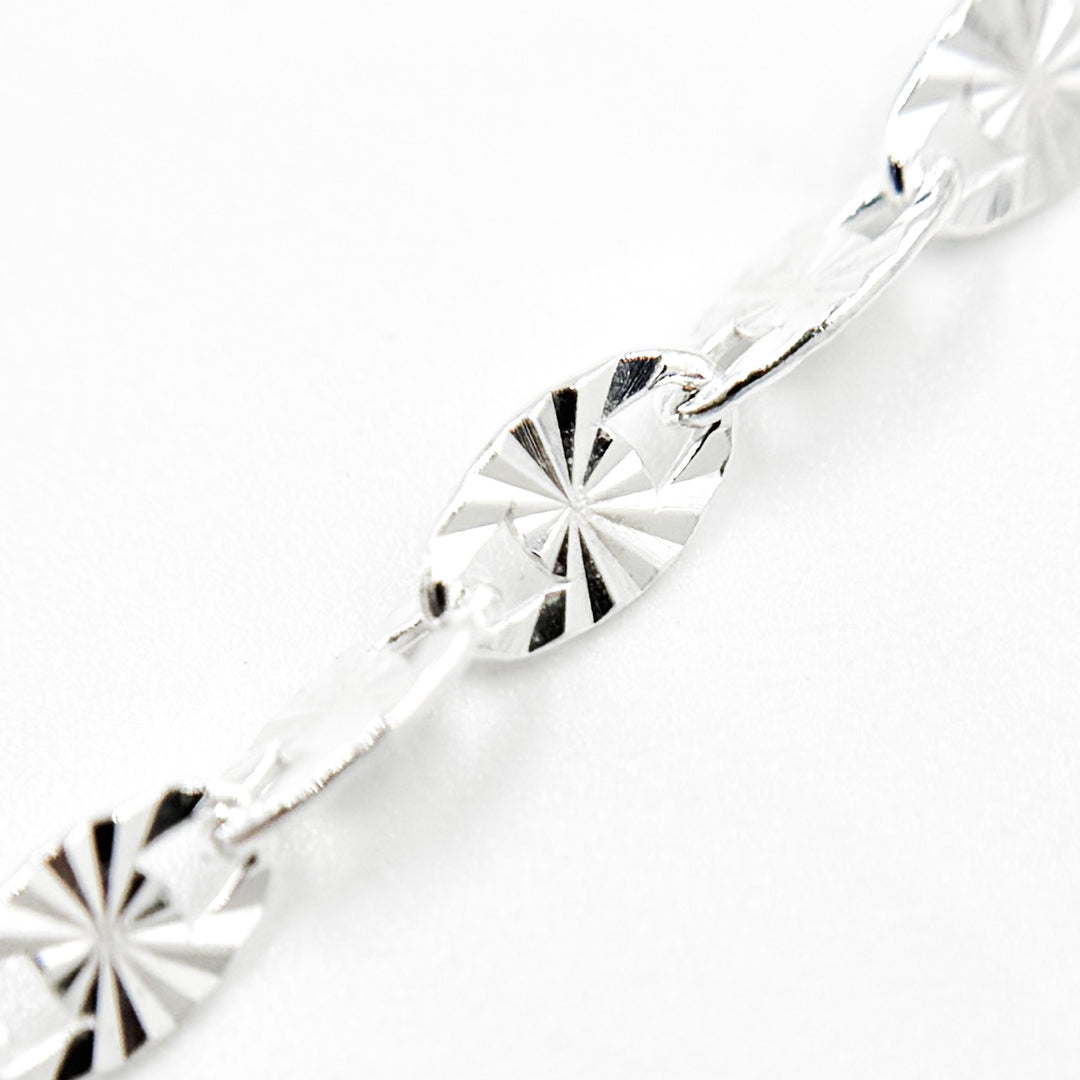 Shop Now Silver Textured Marina Chain