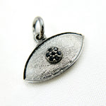 Load image into Gallery viewer, DC339. Diamond Sterling Silver Eye Pendant with Gemstone
