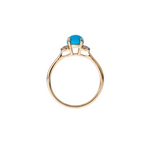 Load image into Gallery viewer, Solid Gold Turquoise and Diamond Ring