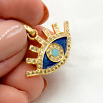 Load image into Gallery viewer, Buy Now Diamond Sterling Silver Eye Enamel Pendant