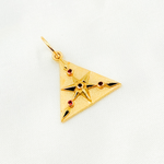 Load image into Gallery viewer, GDP541. 14K Solid Gold Diamond Triangle Charm