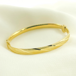 Load image into Gallery viewer, Bangle19. 14K Solid Gold Matte Textured Bangle
