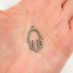 Load image into Gallery viewer, DC521. Diamond & Sterling Silver Hamsa Pendant