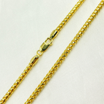 Load image into Gallery viewer, 14k Solid Yellow Gold Wheat Chain
