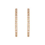 Load image into Gallery viewer, Gold Diamond Hoops