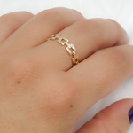 Load image into Gallery viewer, 14k Solid Gold Chain Ring