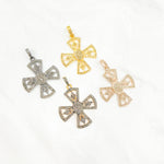 Load image into Gallery viewer, DP110. Diamond Sterling Silver Cross Pendant