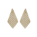 Load image into Gallery viewer, EFQ54094.14K Solid Gold Mesh Earrings with Diamonds
