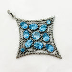 Load image into Gallery viewer, DSP014. Diamond Sterling Silver Diamond Pendant with Gemstone