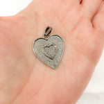Load image into Gallery viewer, Diamond Sterling Silver Heart Pendant