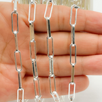 Load image into Gallery viewer, Silver Paperclip Chain