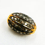 Load image into Gallery viewer, DC817. Diamond & Sterling Silver Barrel Bead