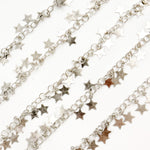 Load image into Gallery viewer, V71OX. Oxidized Sterling Silver Star Dangle Chain