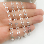 Load image into Gallery viewer, V163SS. 925 Sterling Silver Flat Textured Marina Chain