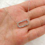 Load image into Gallery viewer, NT403731. 14K Solid Gold Rectangular Shaped Diamond Necklace