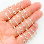 Load image into Gallery viewer, Z104SS. Sterling Silver Diamond Cut & Smooth Oval Link Chain.