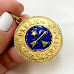 Load image into Gallery viewer, Shop Now Sterling Silver Round Arrow Enamels Pendant