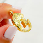 Load image into Gallery viewer, DC460. Diamond Gold Plated Sterling Silver Oval Lobster Clasp