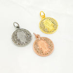 Load image into Gallery viewer, DC426. Diamond Sterling Silver Round Hamsa Charm