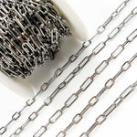 Load image into Gallery viewer, Sterling Silver Flat Paperclip Long and Short Chains