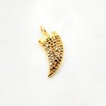 Load image into Gallery viewer, DC882. Diamond Sterling Silver Horn Charm