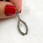 Load image into Gallery viewer, DC458. Diamond Sterling Silver Wishbone Charm