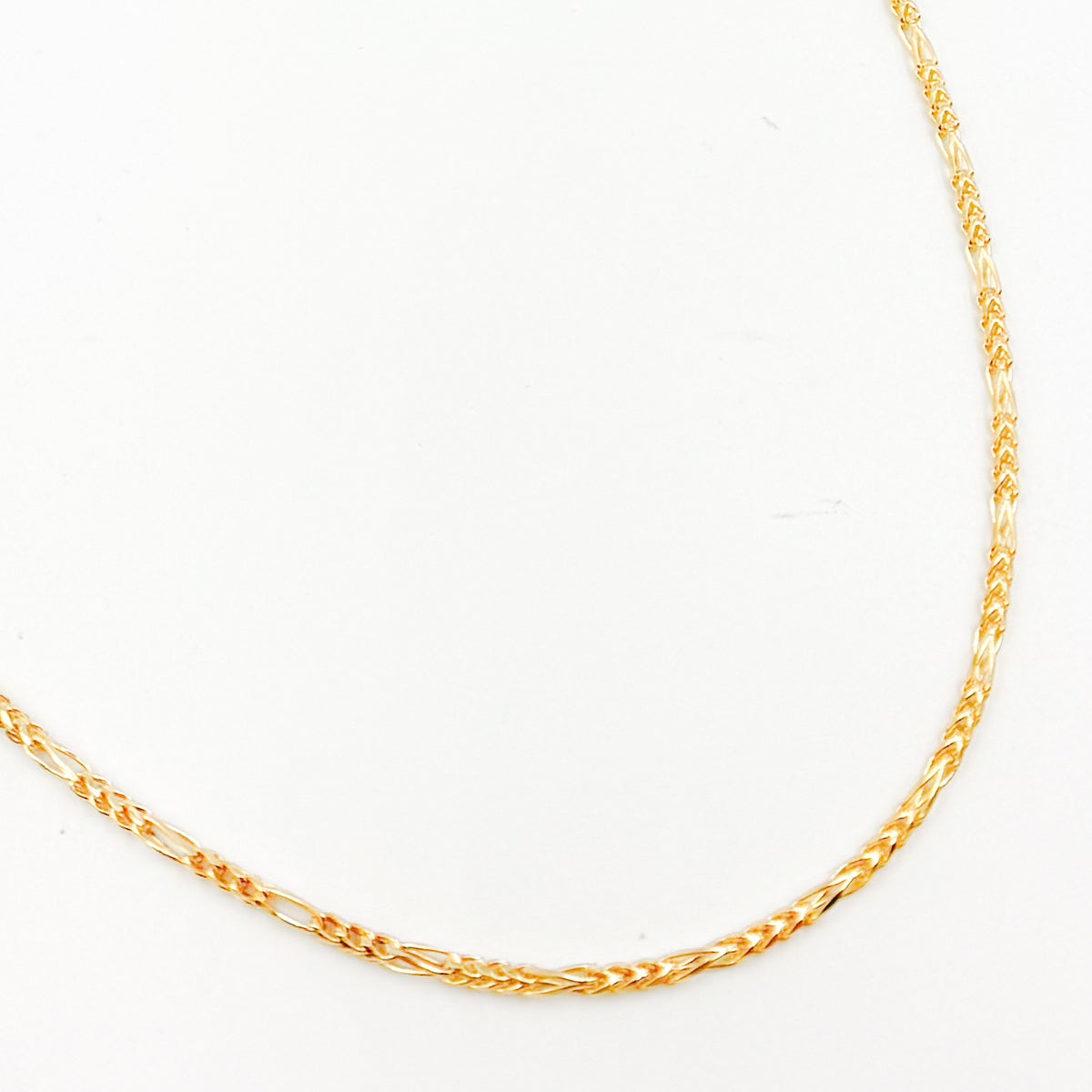 Solid Gold Round Figaro Link Chain