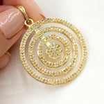 Load image into Gallery viewer, DP269. Diamond Sterling Silver Round Pendant